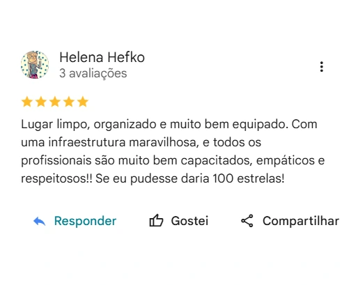 Avaliação 5 estrelas Hotel Pet Yayá